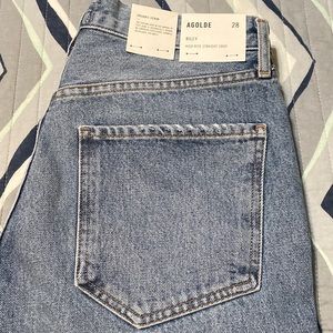 Agolde Riley high rise straight crop denim